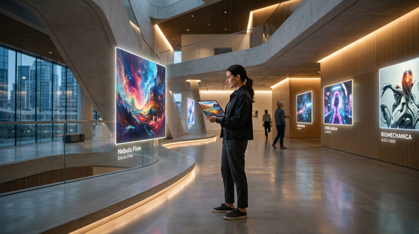 Mostra Virtuale 3D WebGL con Sala Espositiva Interattiva per Artisti Pugliesi — Arte Puglia